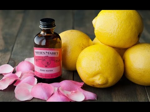 Lemon juice and Rose Water